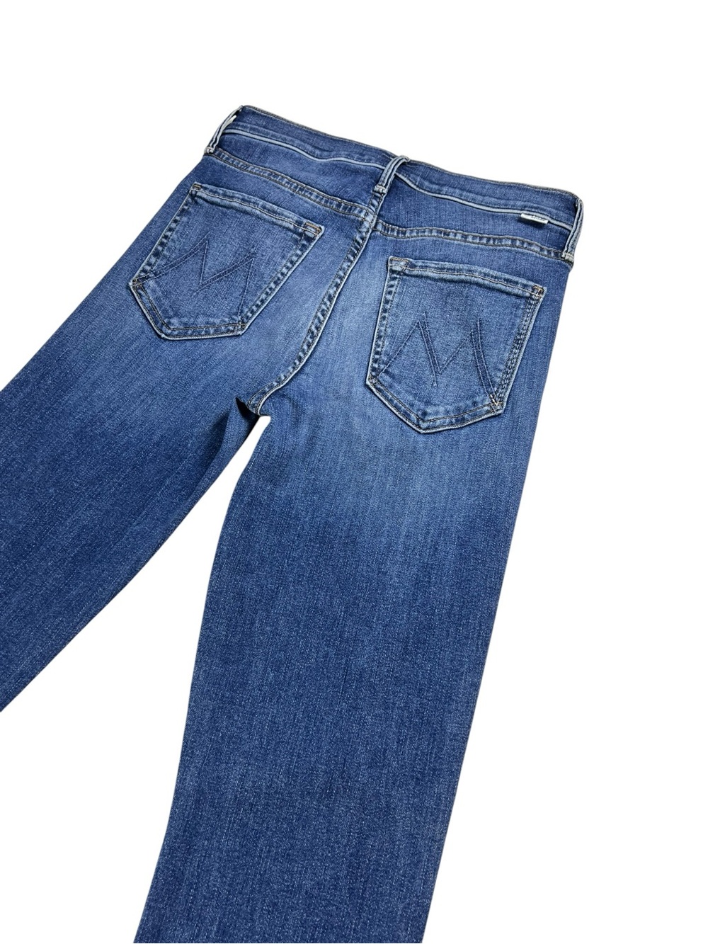 MOTHER The Outsider Sneak Blue Denim Mid-Rise Flare Jeans Size 26 EUC - Picture 8 of 14